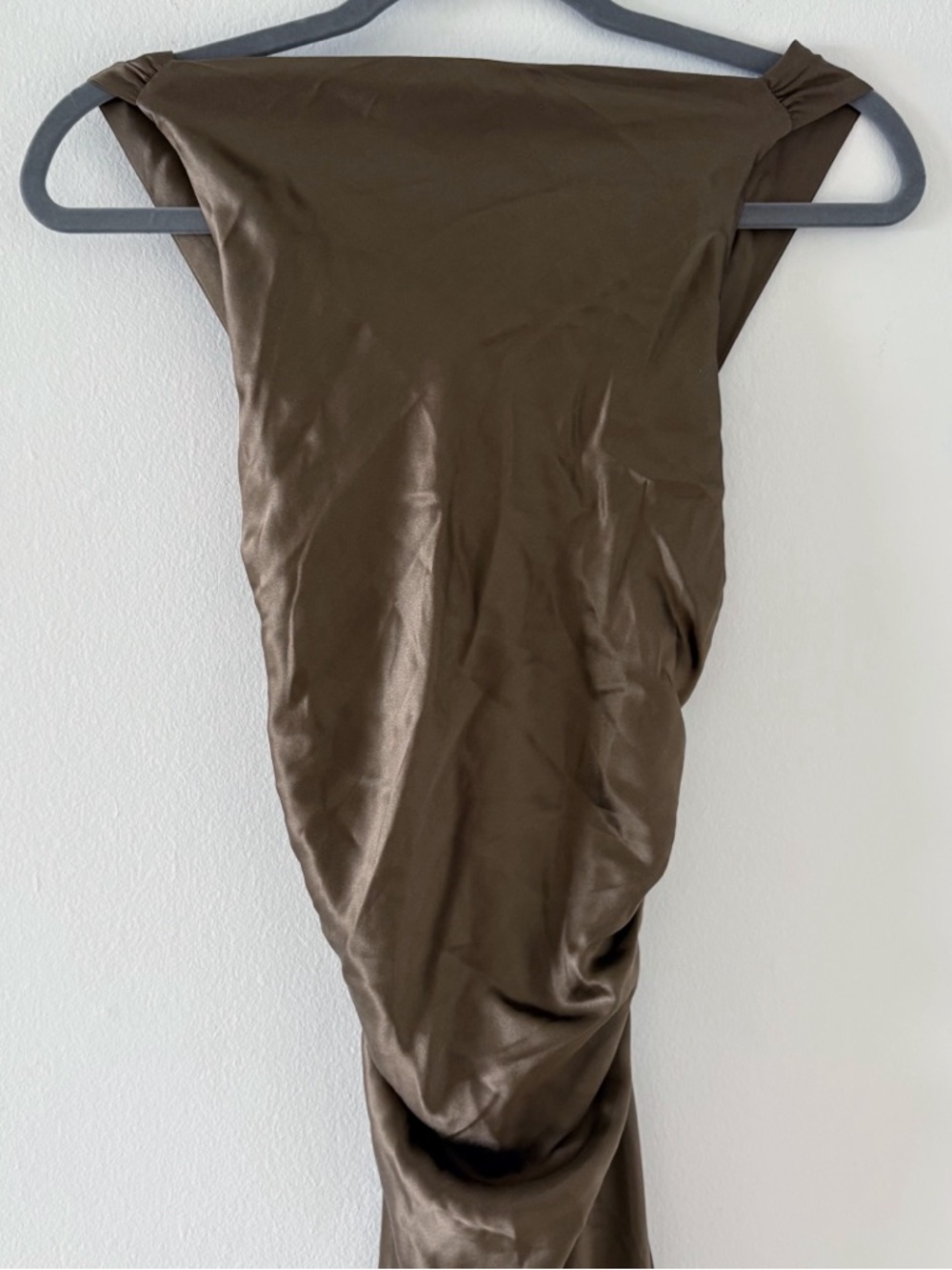 Reformation Anaiis Silk Dress in Morel - Picture 4 of 8